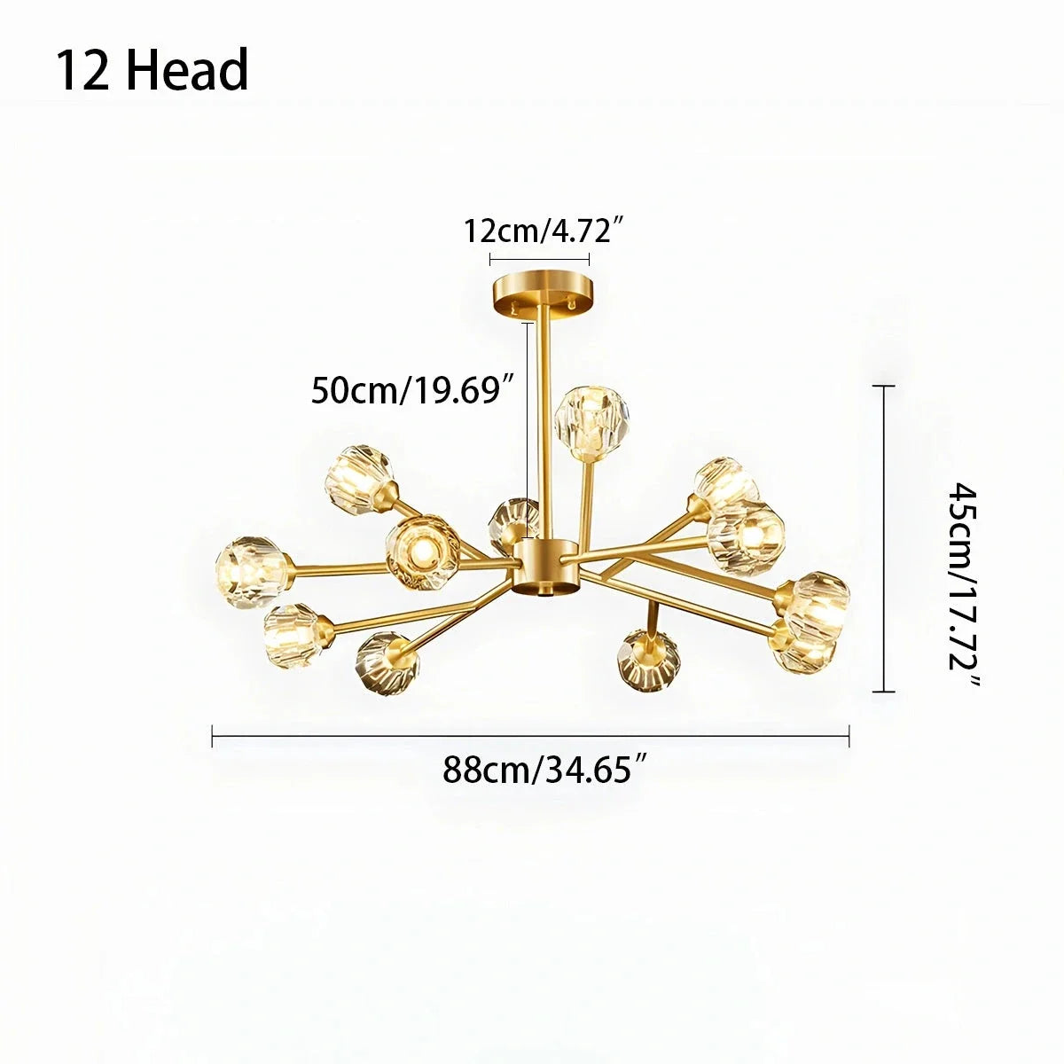 Crystal Ball Round Cluster Chandelier – Crystal detail 16