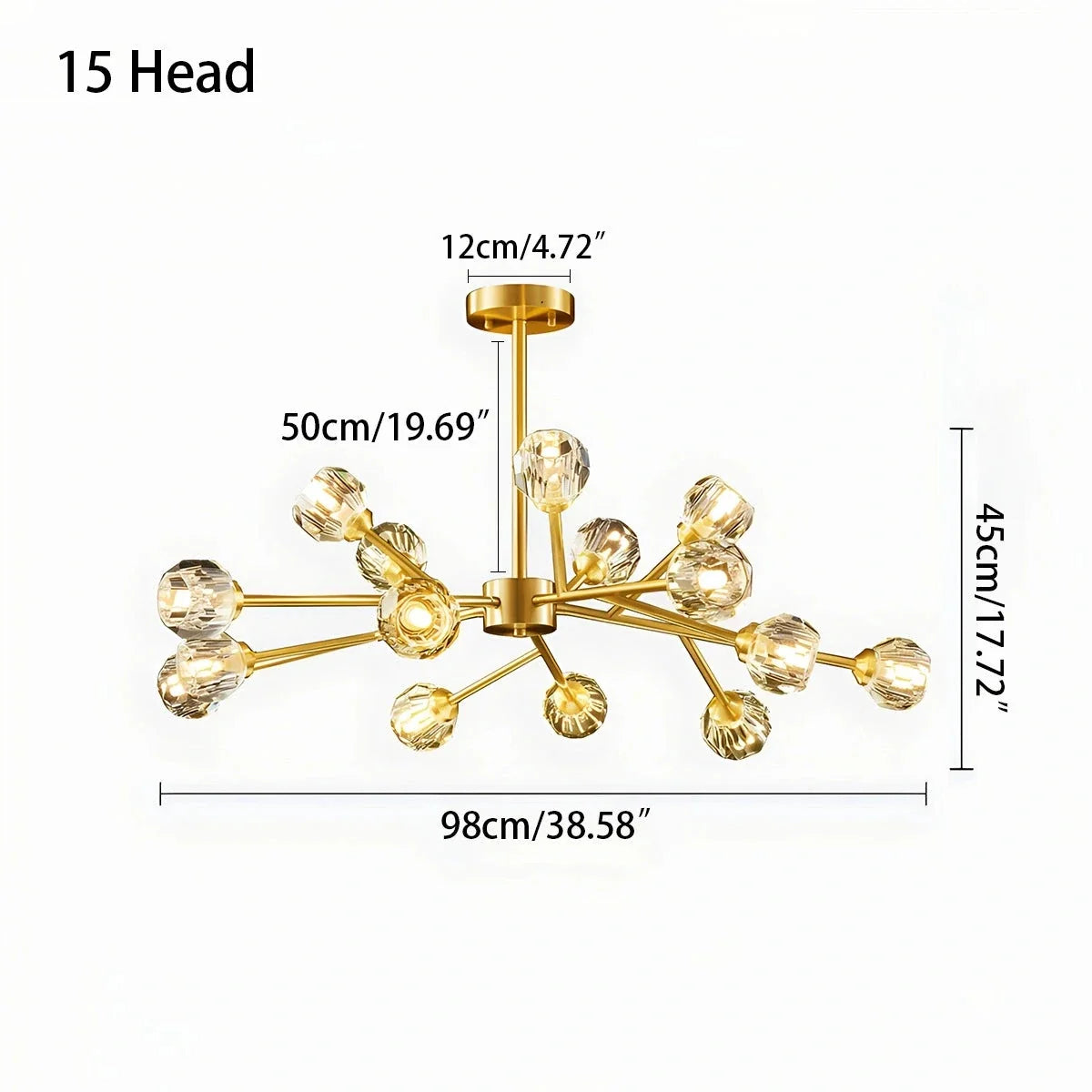 Crystal Ball Round Cluster Chandelier – Crystal detail 19