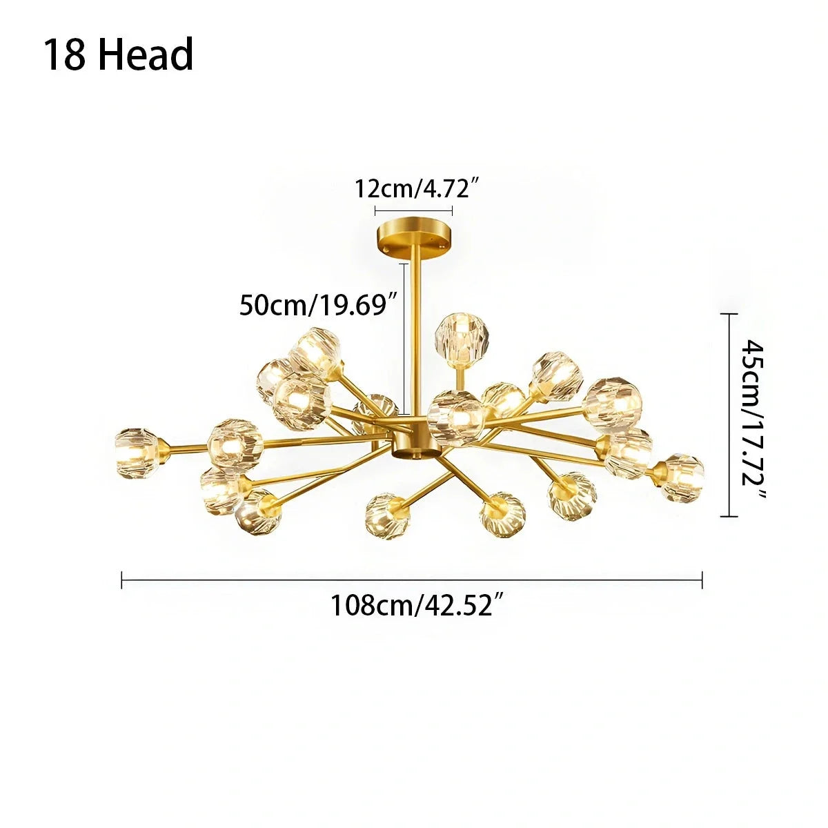 Crystal Ball Round Cluster Chandelier – Crystal detail 24