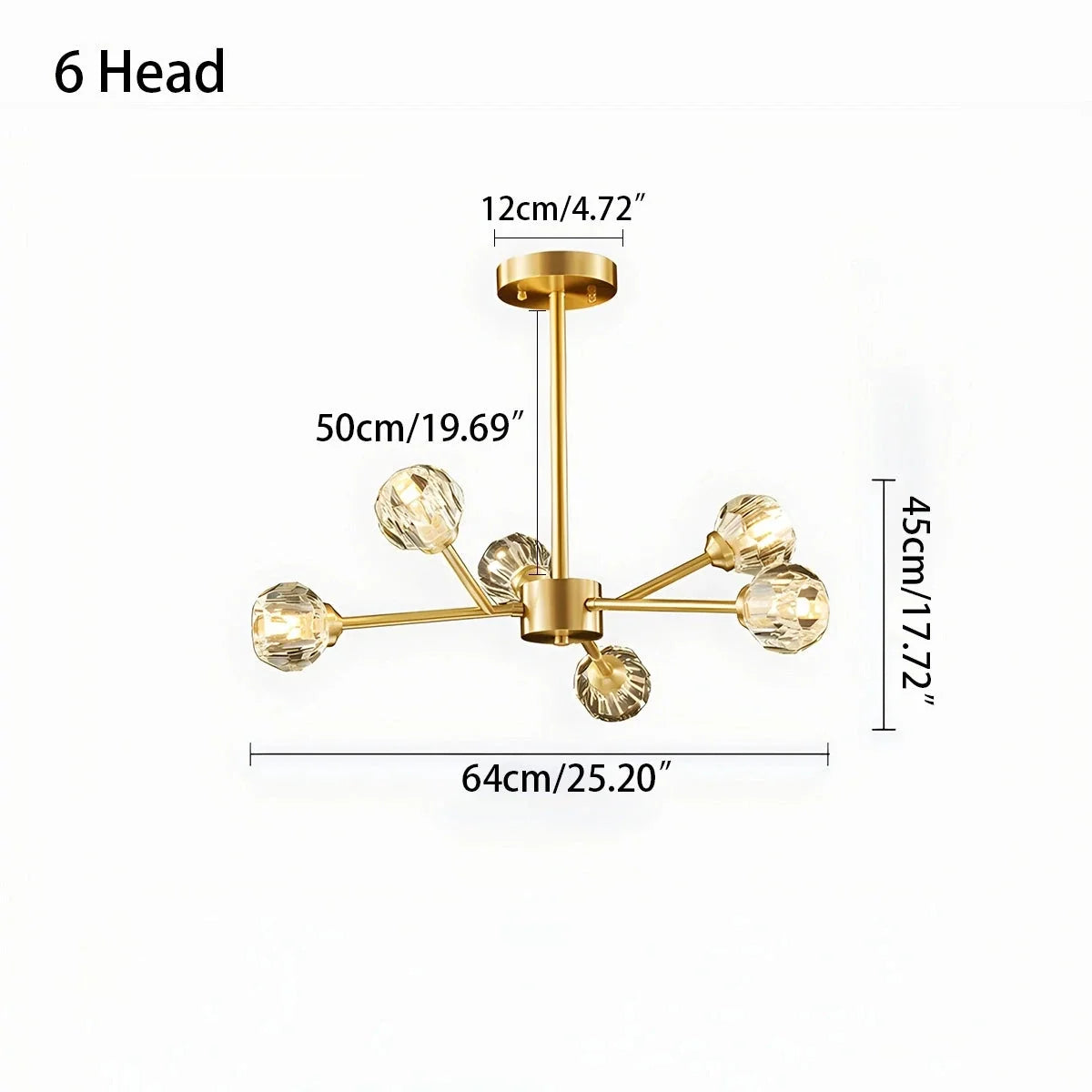 Crystal Ball Round Cluster Chandelier – Crystal detail 9