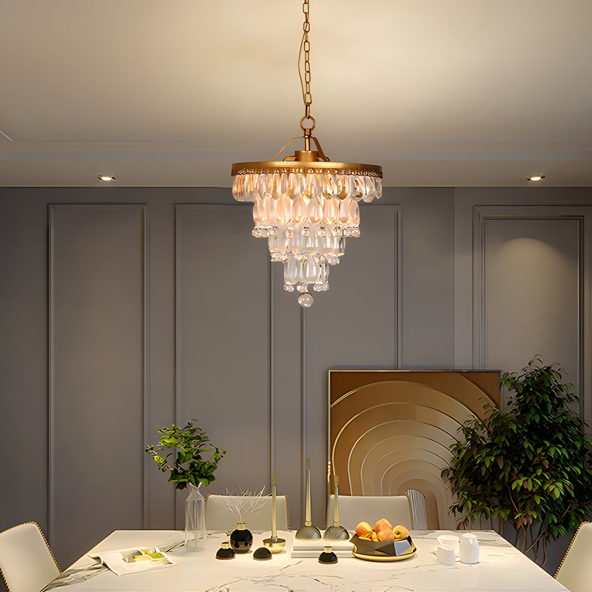 Droplet Crystal Chandelier for Dining Room – Crystal detail 10