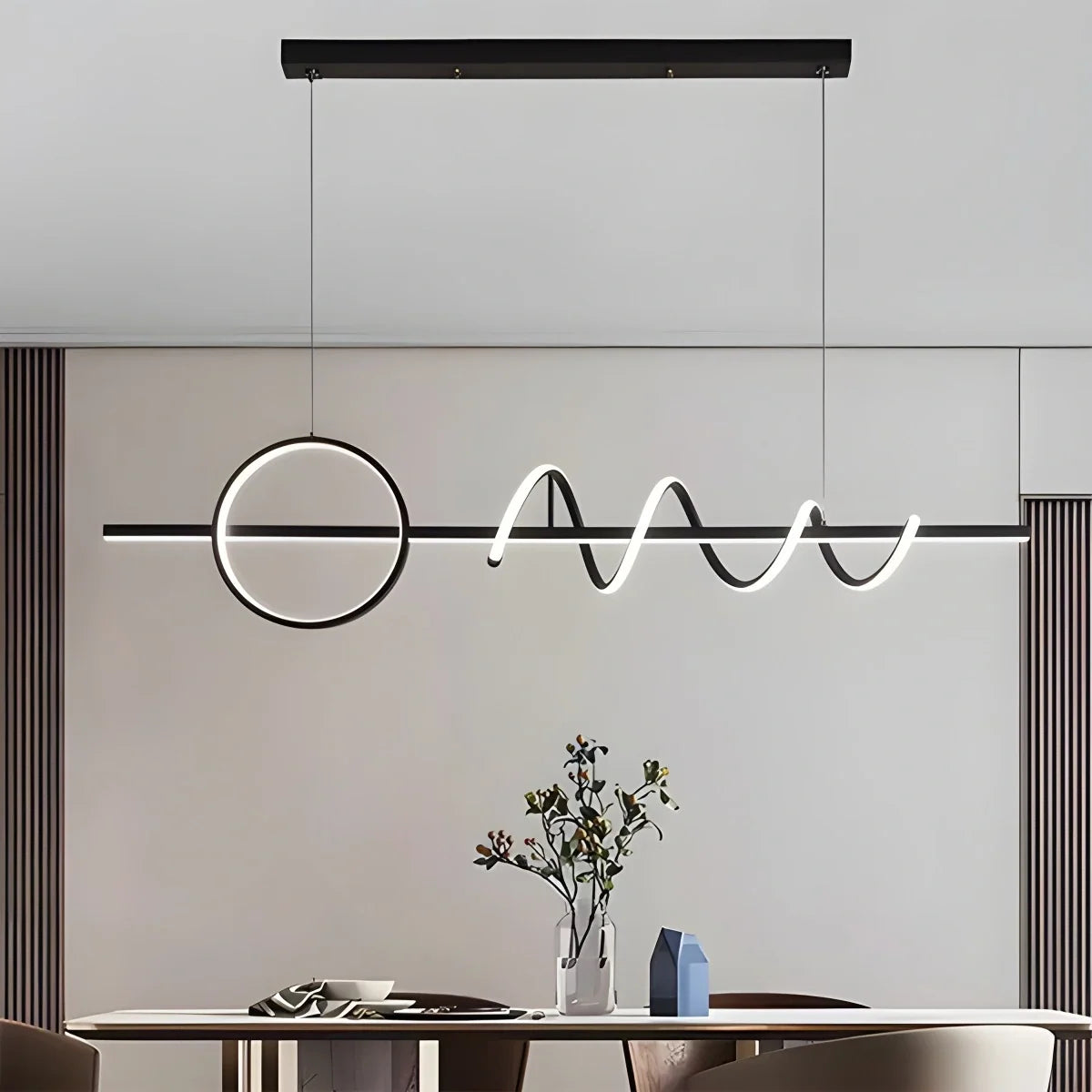 LED Minimalist Long Pendant Light for Kitchen Island – detail 2