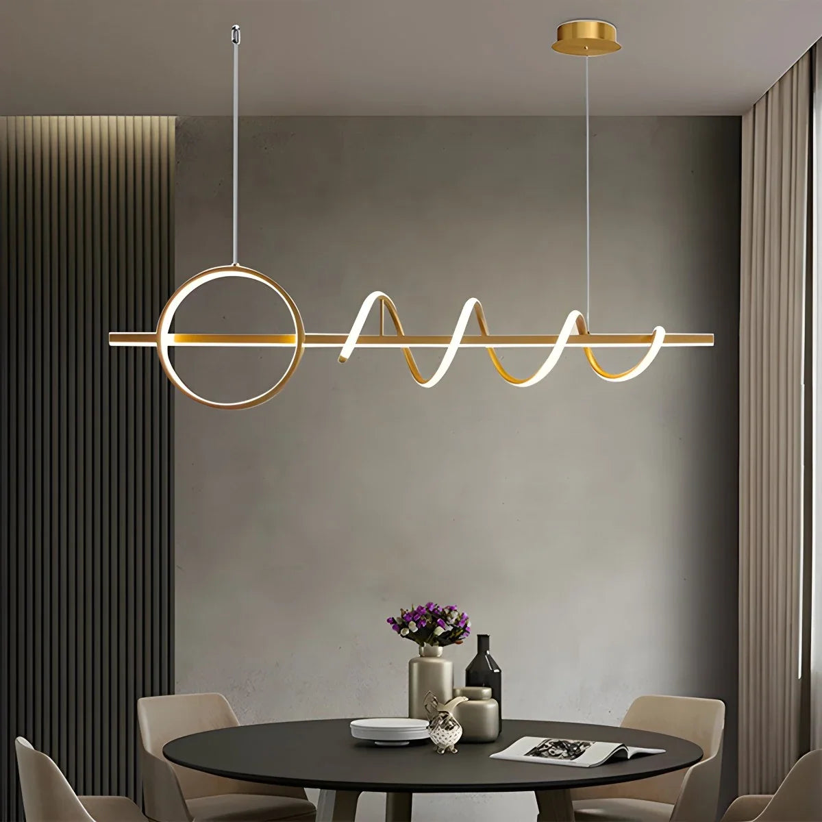 LED Minimalist Long Pendant Light for Kitchen Island – detail 15