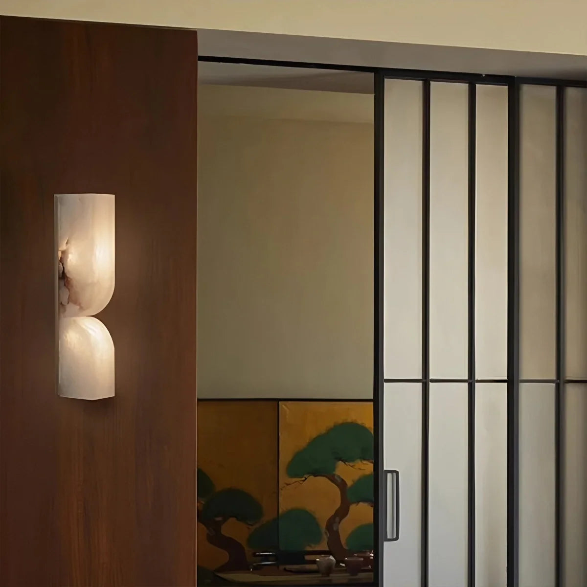 Light Spanish Alabaster Wall Sconce for Hallway – Alabaster detail 8