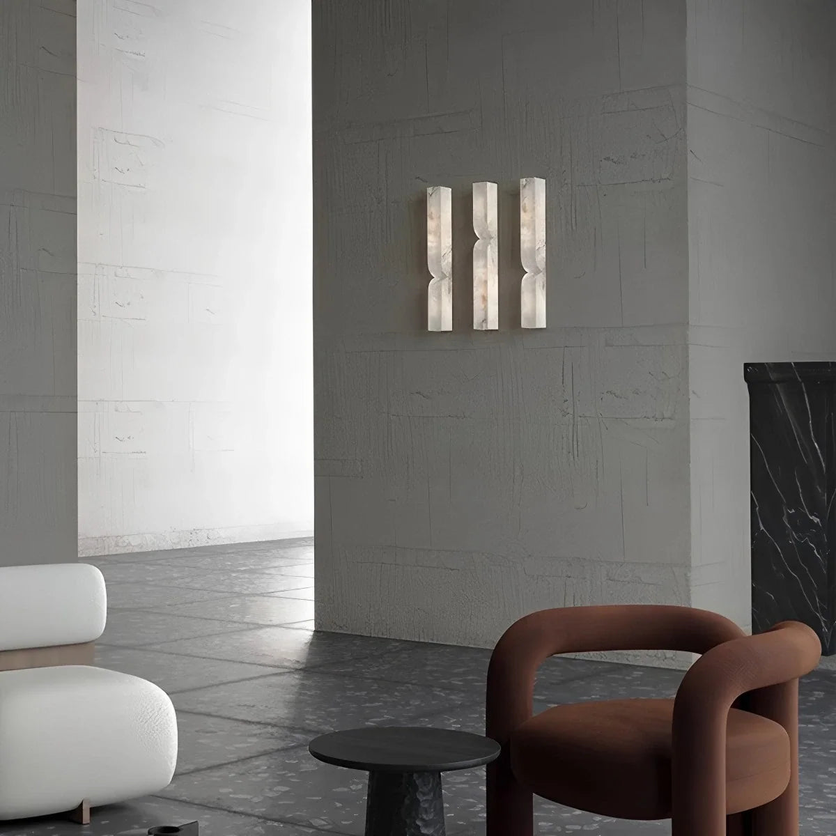 Light Spanish Alabaster Wall Sconce for Hallway – Alabaster detail 13