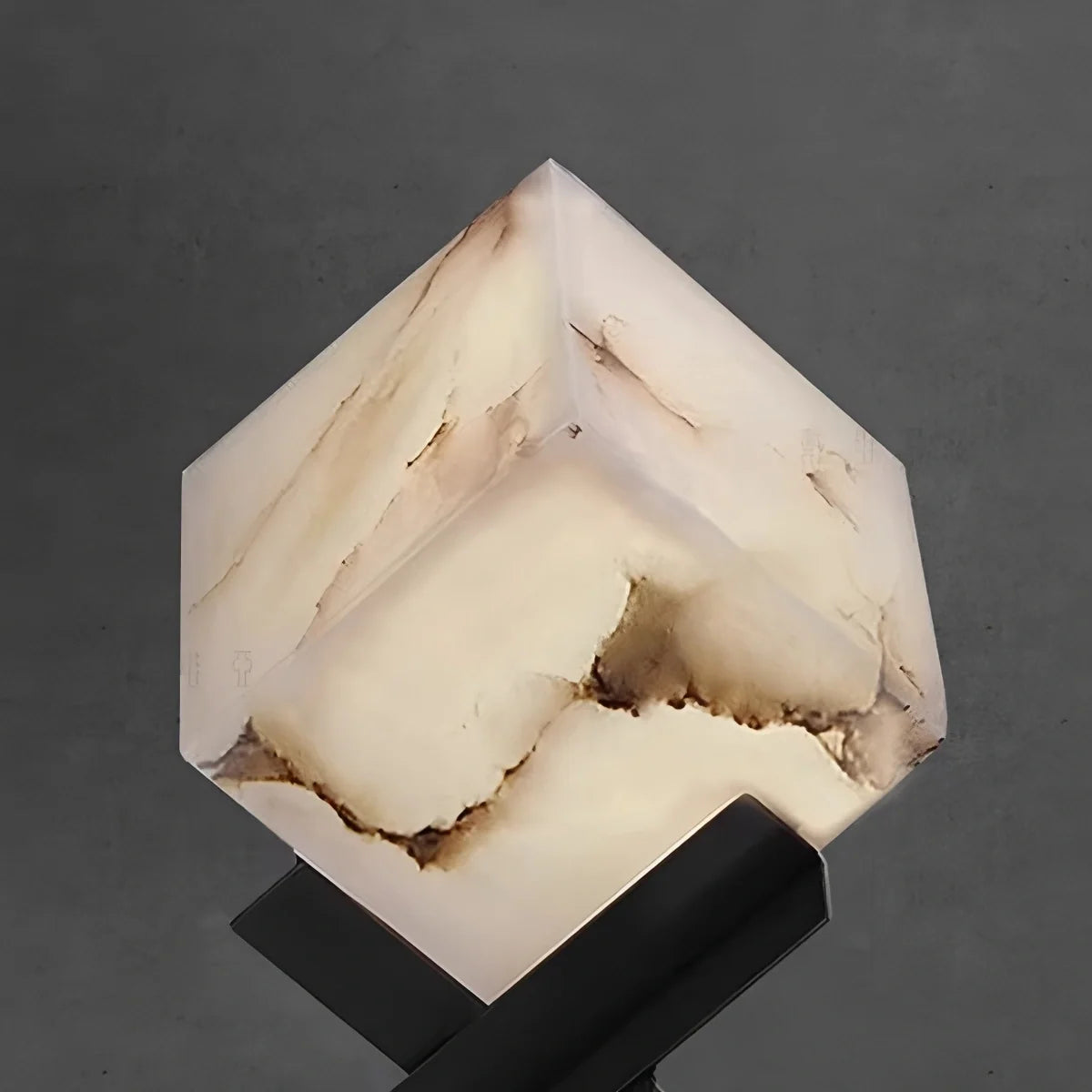 Light Study Square Spanish Alabaster Table Lamp – Alabaster detail 10