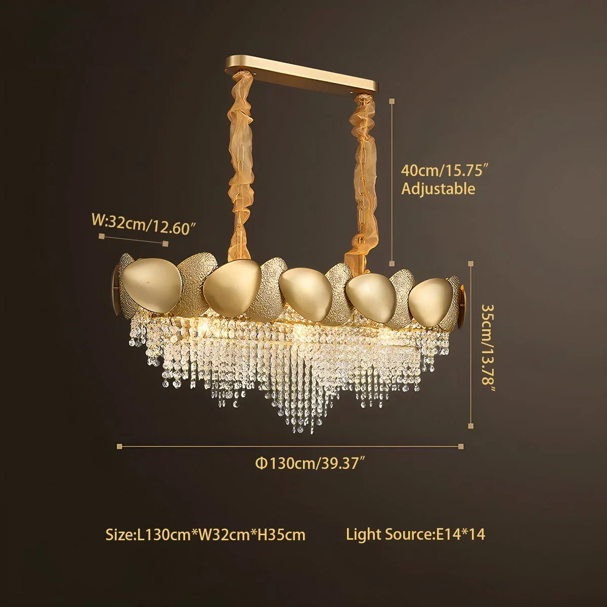 Luxurious Crystal Golden Chandelier – Crystal detail 16