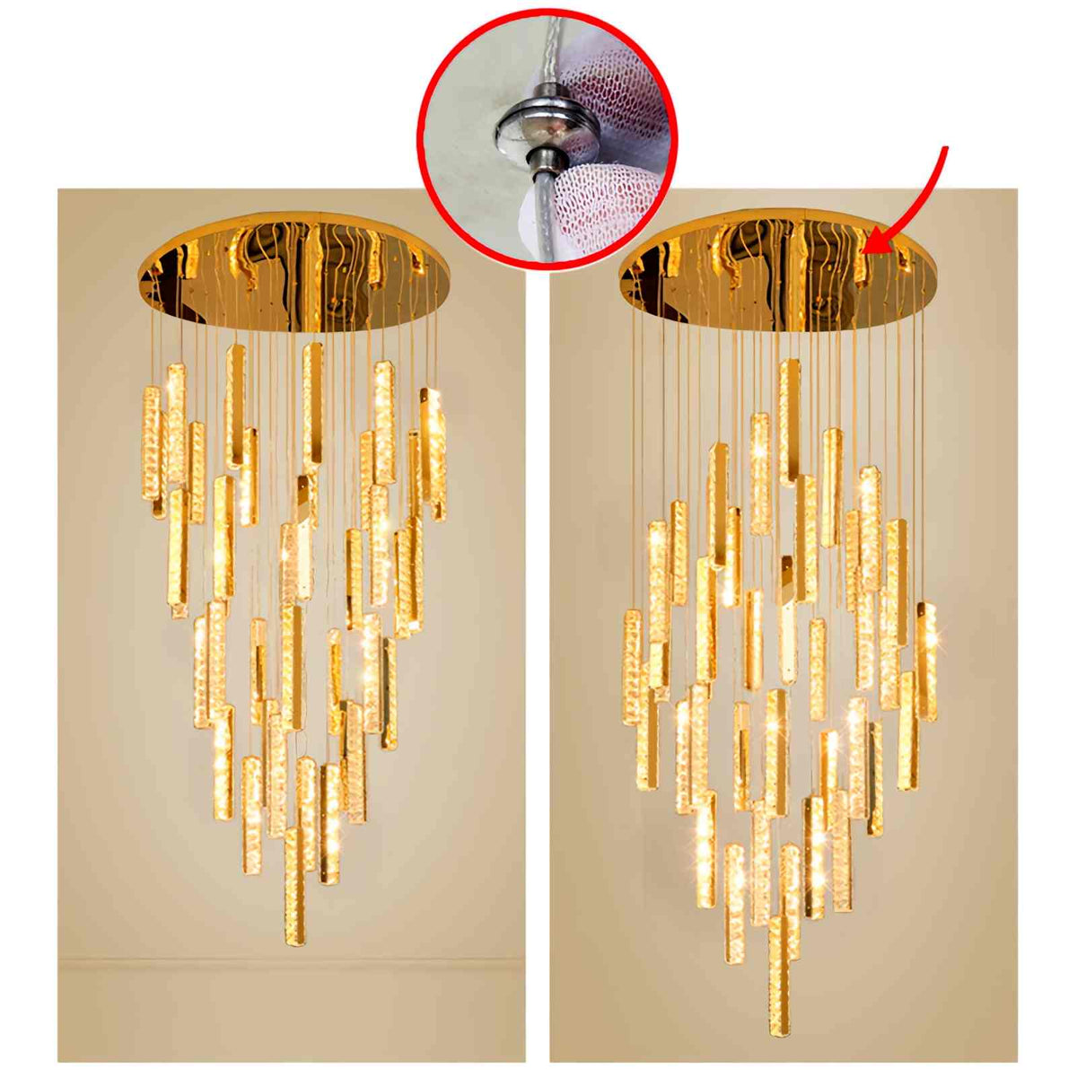 Nordic Crystal LED Chandelier – Crystal detail 52