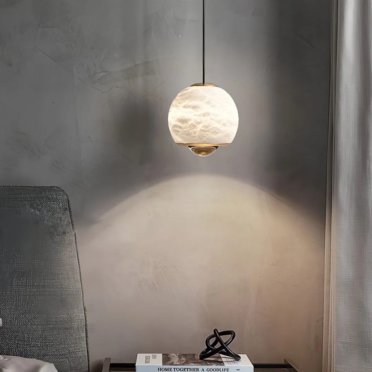 Modern Adjustable Spanish Alabaster Pendant Light – Alabaster detail 2
