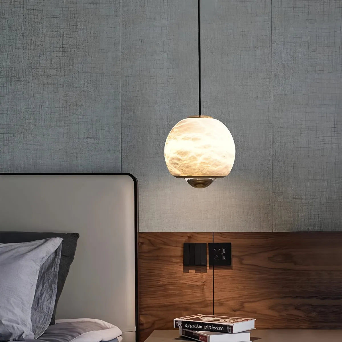 Modern Adjustable Spanish Alabaster Pendant Light – Alabaster detail 9