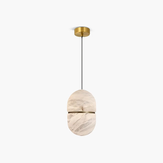 Modern Oval Spanish Alabaster Pendant Light