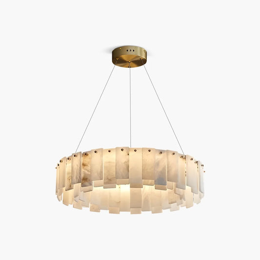 Modern Ring Spanish Alabaster Chandelier for Living Room