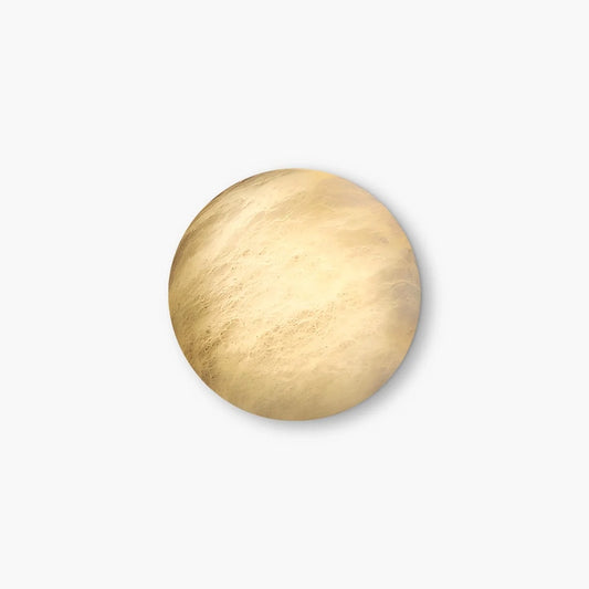 Modern Minimalist Circular Spanish Alabaster Wall Lamp