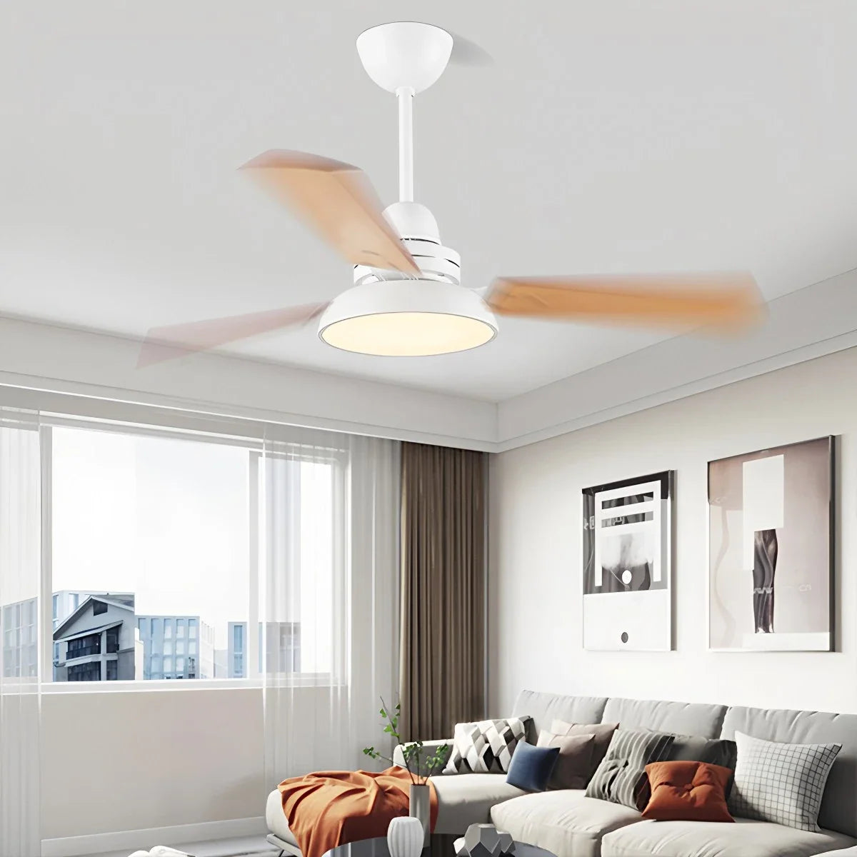 Modern Minimalist Three Leaf Ceiling Fan Light – detail 27