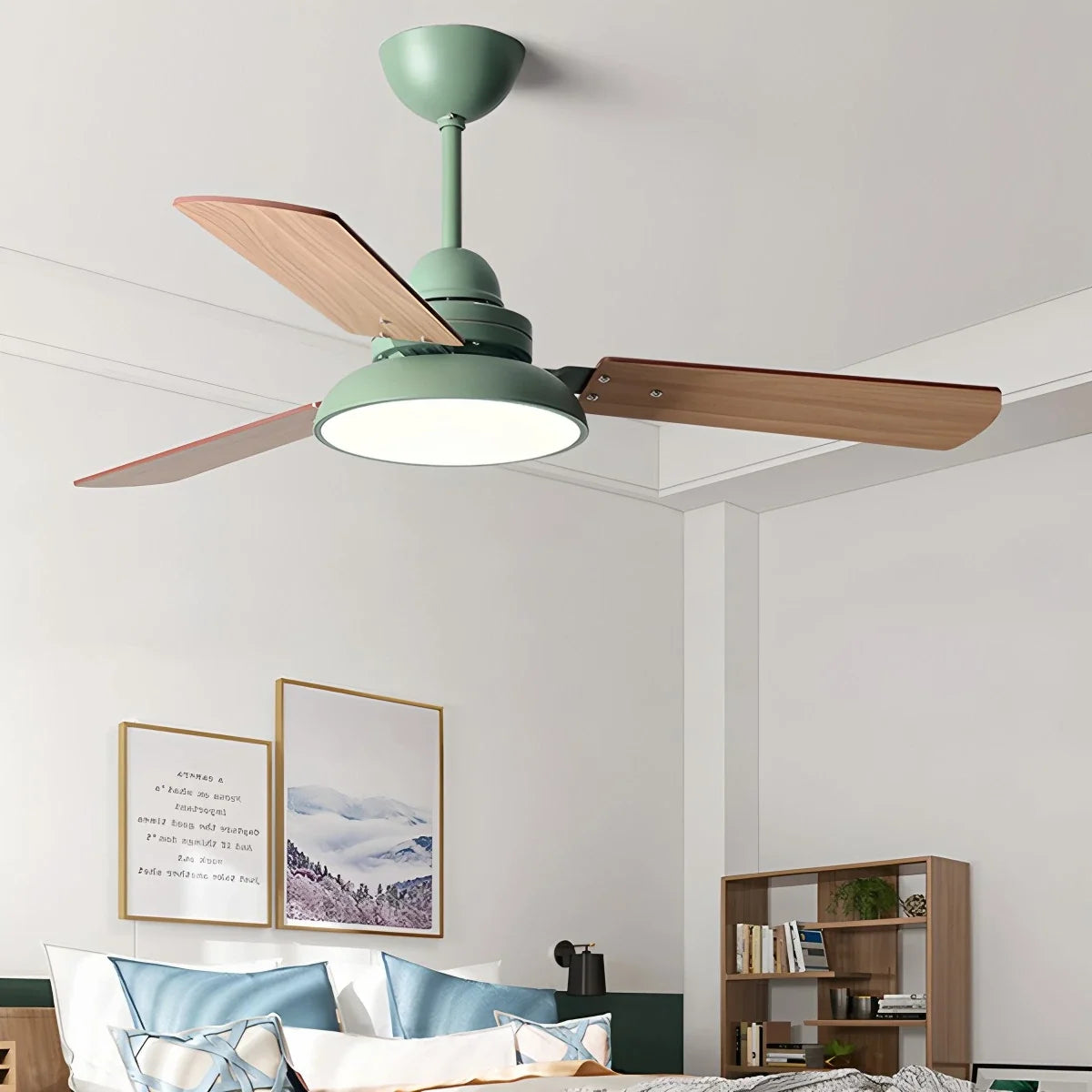 Modern Minimalist Three Leaf Ceiling Fan Light – detail 6