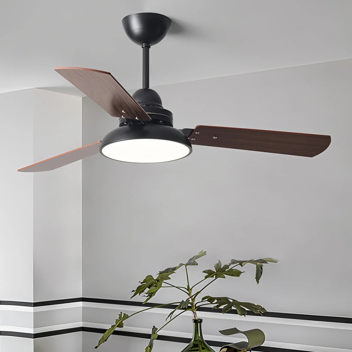 Modern Minimalist Three Leaf Ceiling Fan Light – detail 20