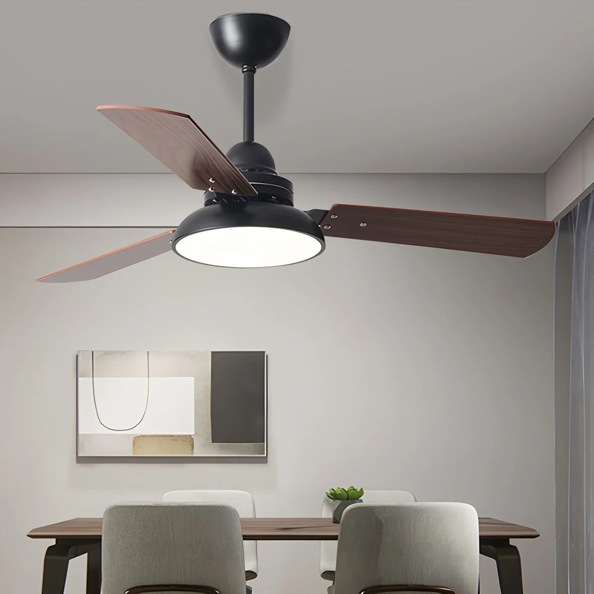 Modern Minimalist Three Leaf Ceiling Fan Light – detail 21