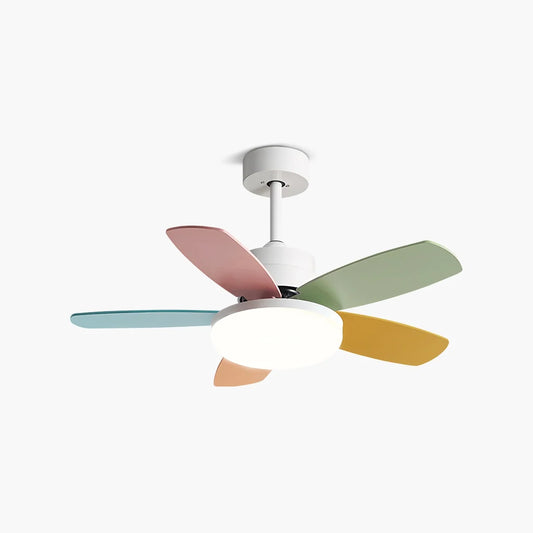 Nordic Colorful Leaf Ceiling Fan Light