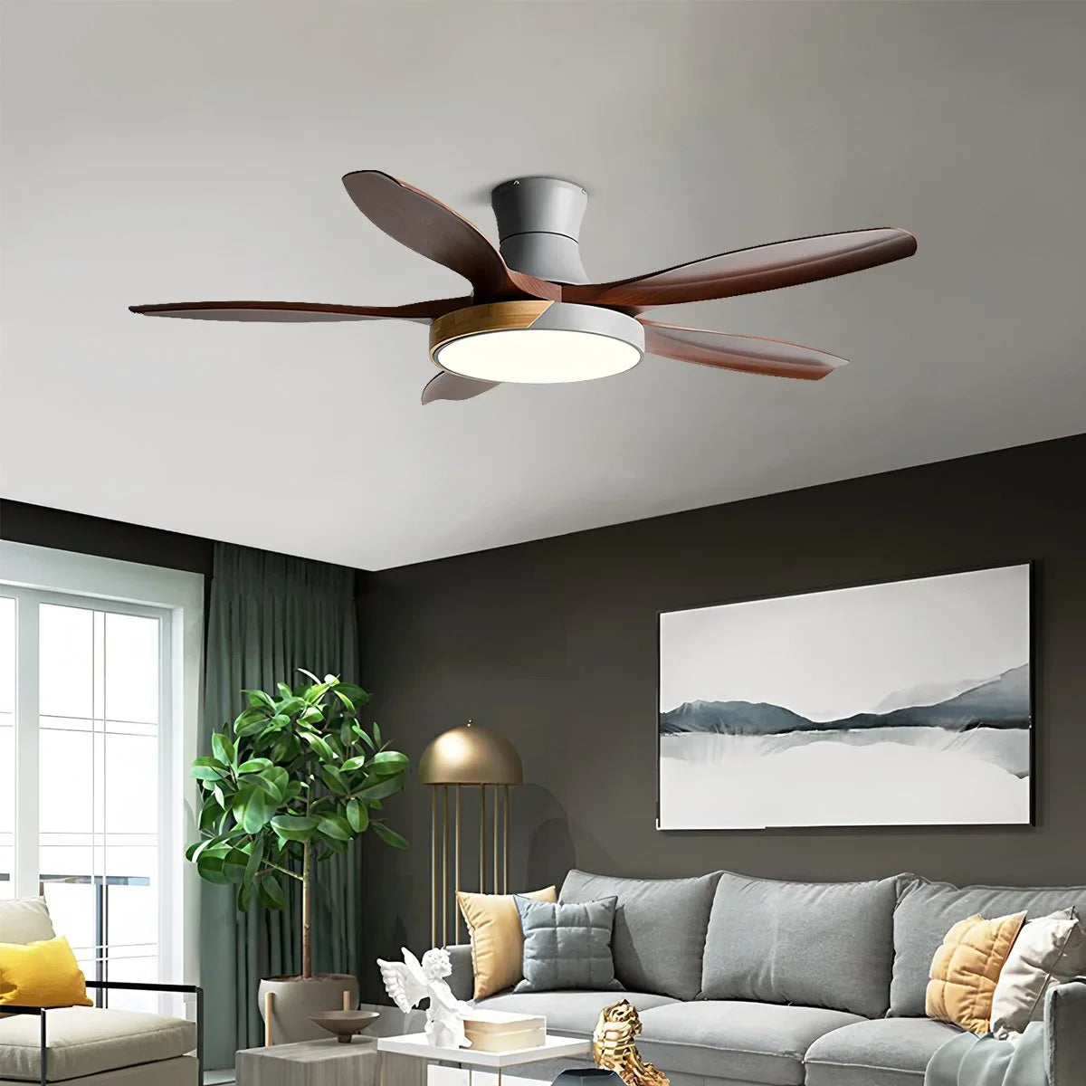 Nordic 5-Blade LED Ceiling Fan Light – detail 28