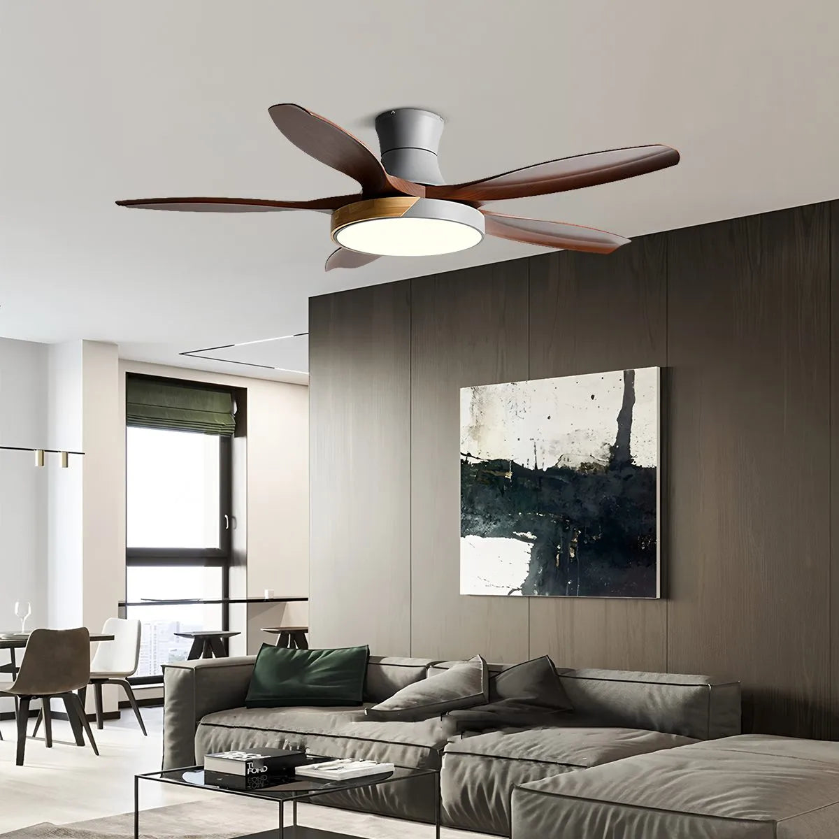 Nordic 5-Blade LED Ceiling Fan Light – detail 29