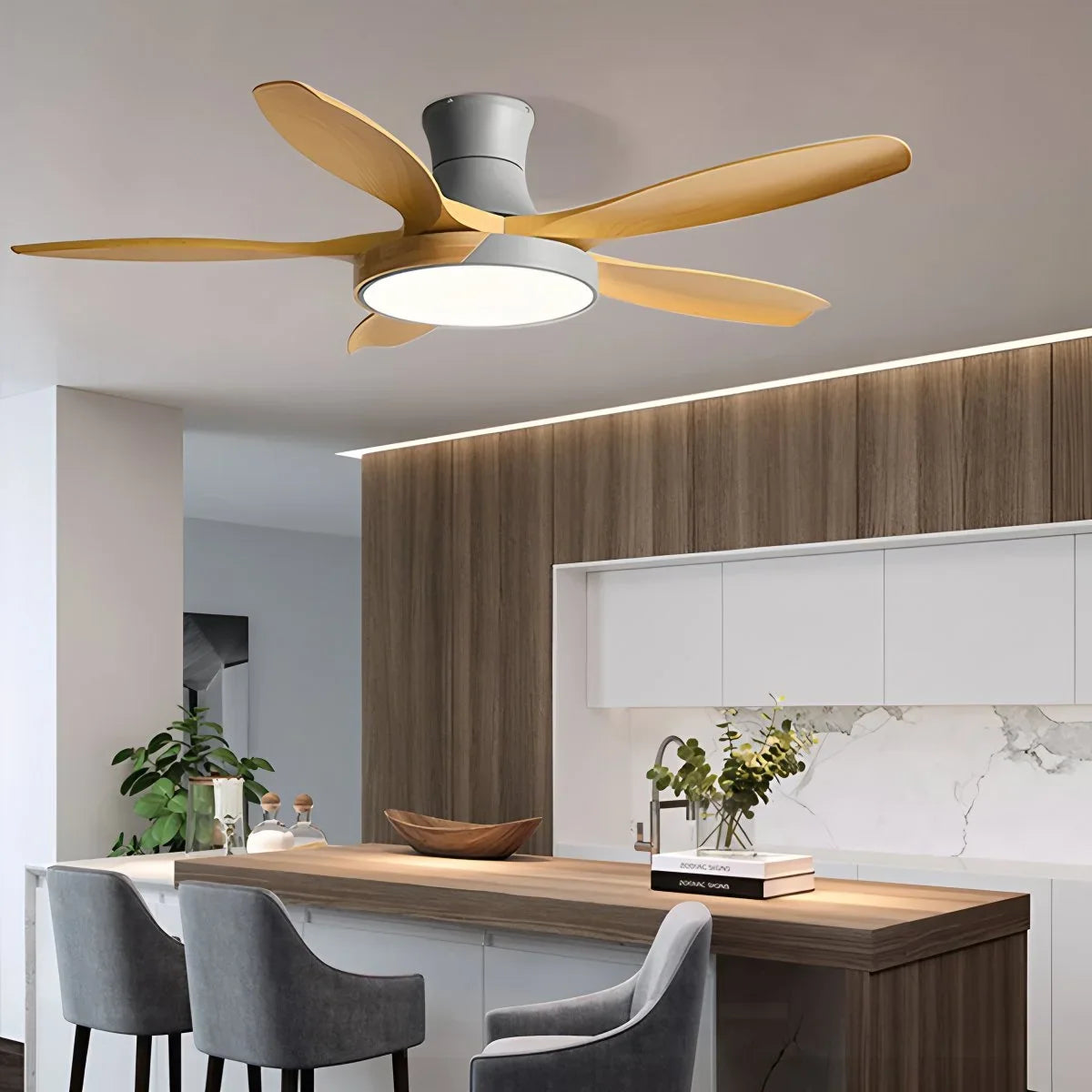 Nordic 5-Blade LED Ceiling Fan Light – detail 5