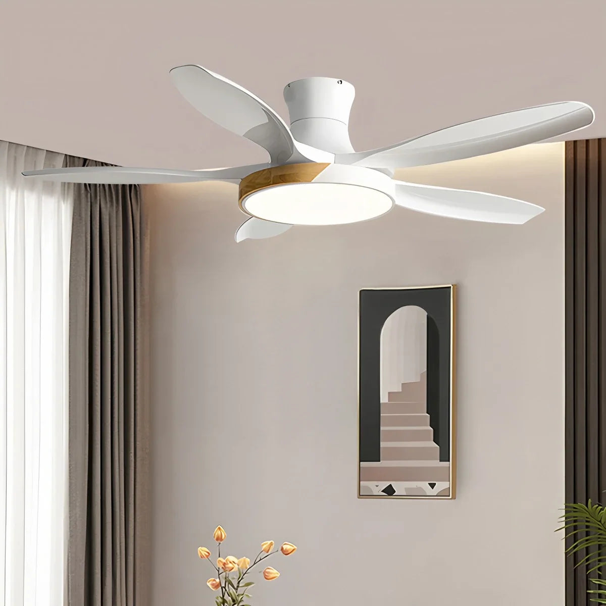 Nordic 5-Blade LED Ceiling Fan Light – detail 9