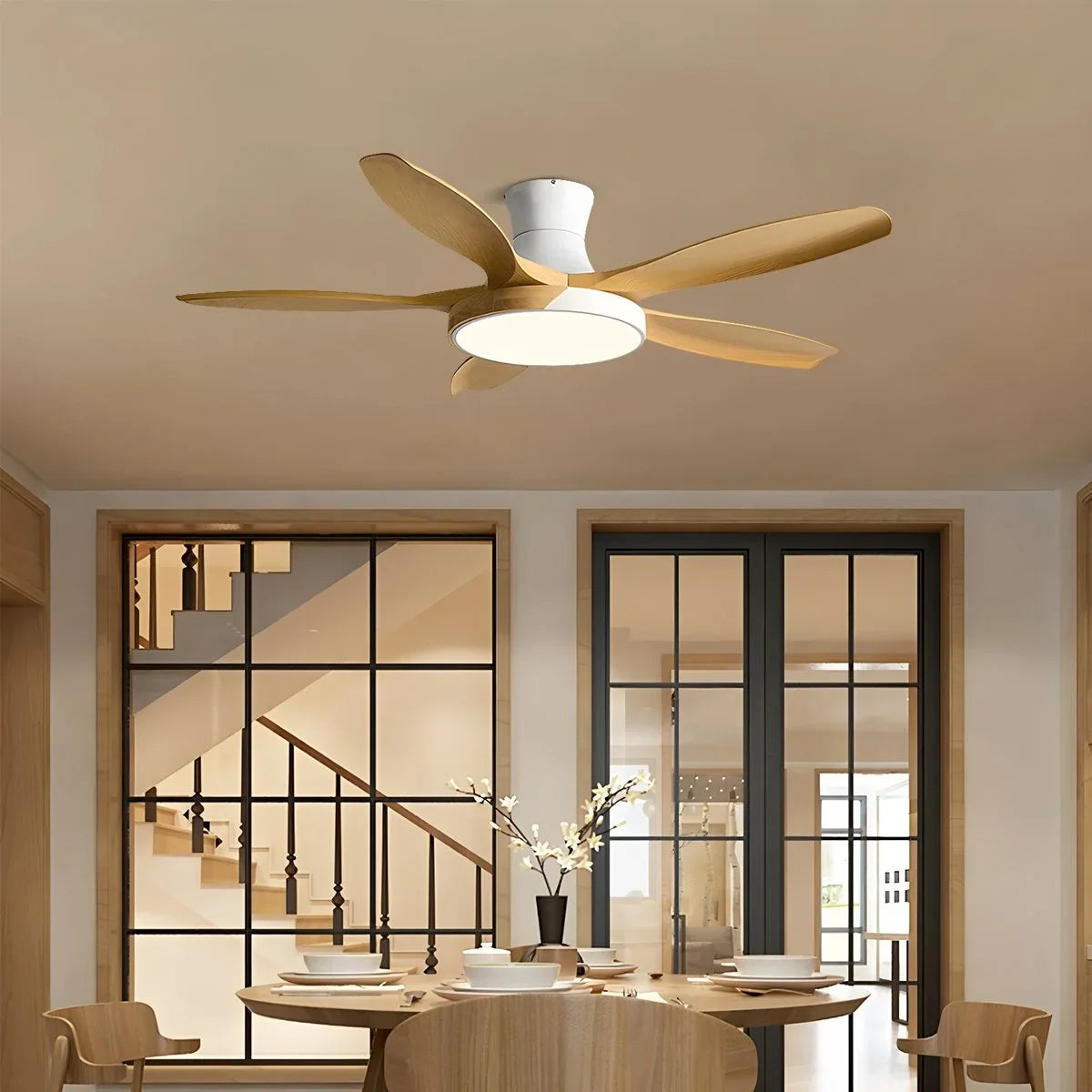 Nordic 5-Blade LED Ceiling Fan Light – detail 15