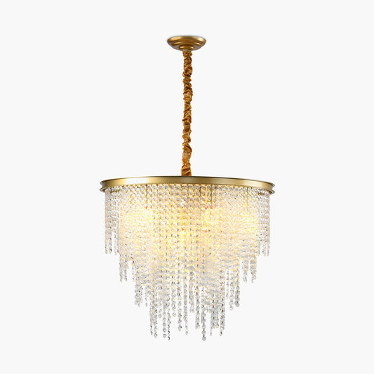 Octagonal Beaded Crystal Chandelier