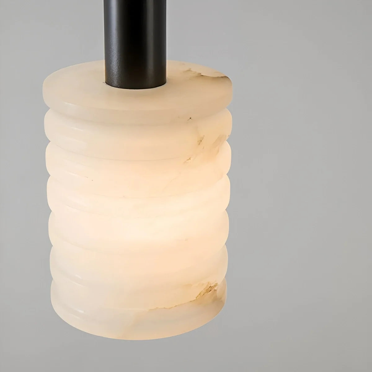 Cylindrical Spanish Alabaster Bedside Pendant Light – Alabaster detail 11