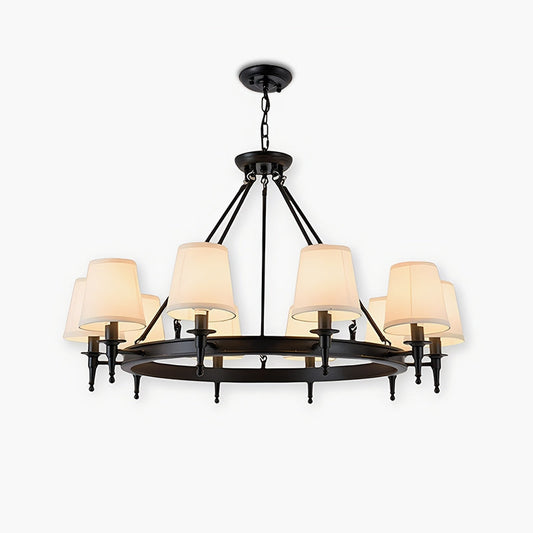 Vintage Ring Metal Fabric Chandelier