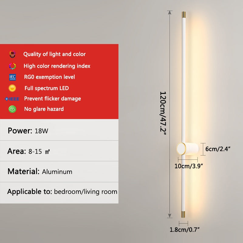 Long Roman Column Wall Lamp for Bedroom – detail 15