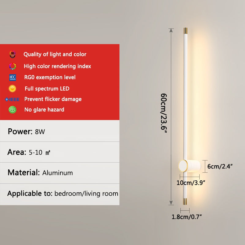 Long Roman Column Wall Lamp for Bedroom – detail 17