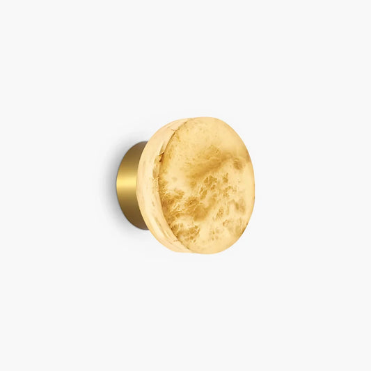 Simple Round Spanish Alabaster Wall Light for Hallway