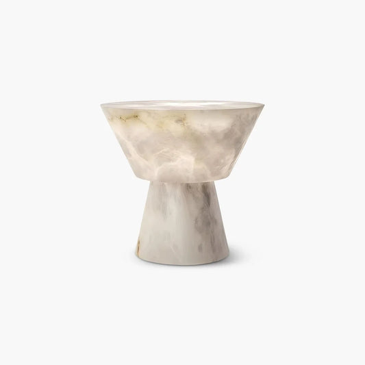 Spanish Alabaster Mushroom Head Table Lamp
