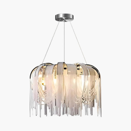 Aluminum Tassel Chandelier for Living Room