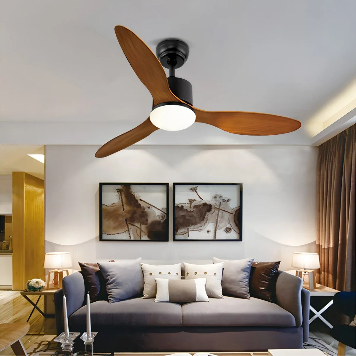 3 Blade Modern Ceiling Fan with Light – detail 2