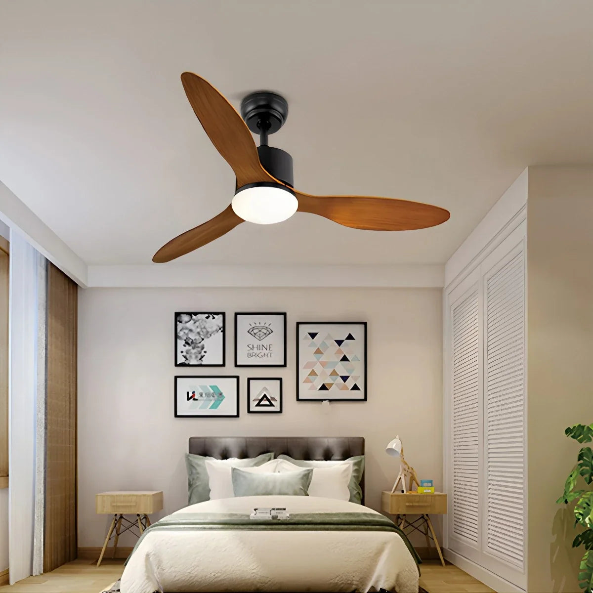 3 Blade Modern Ceiling Fan with Light – detail 5