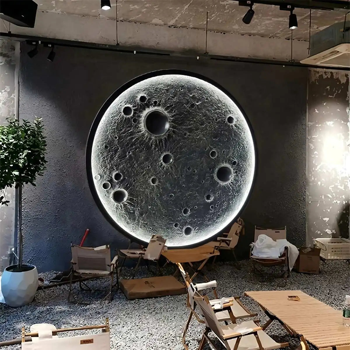 3D Relief Moon Decorative Wall Lamp – detail 7