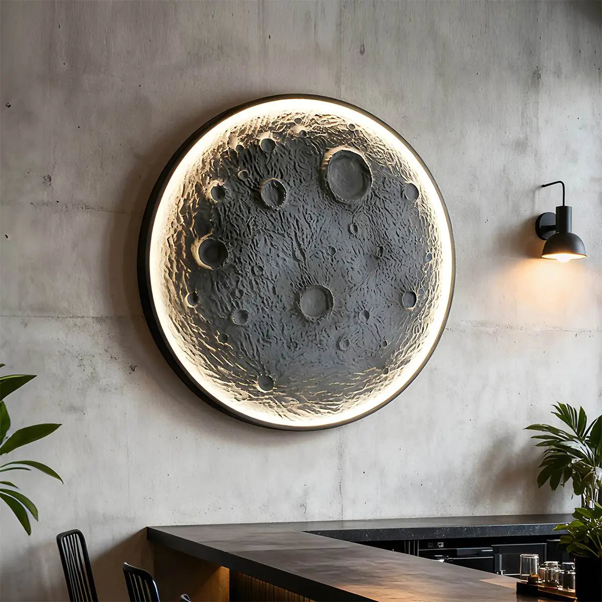 3D Relief Moon Decorative Wall Lamp – detail 9