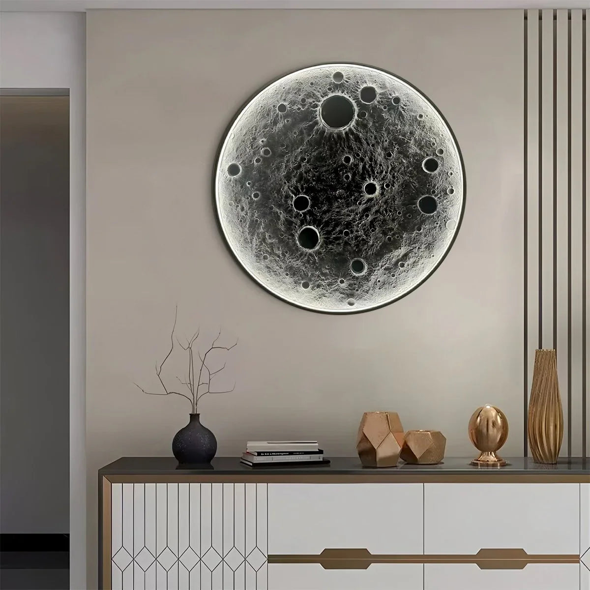3D Relief Moon Decorative Wall Lamp – detail 8