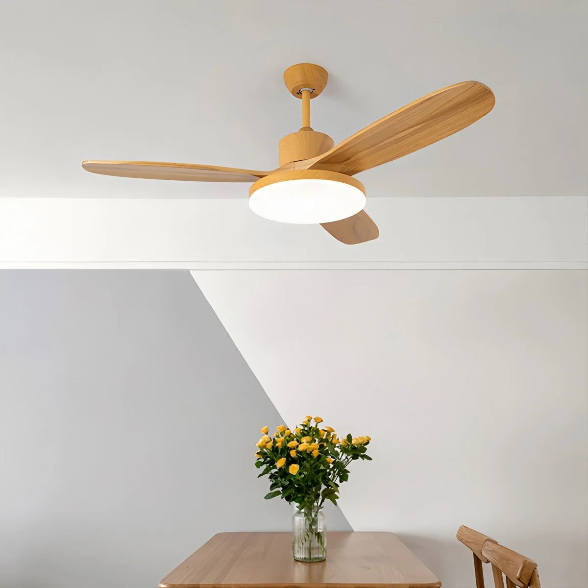 3 Wood Blade Ceiling Fan with Light – Wood detail 13