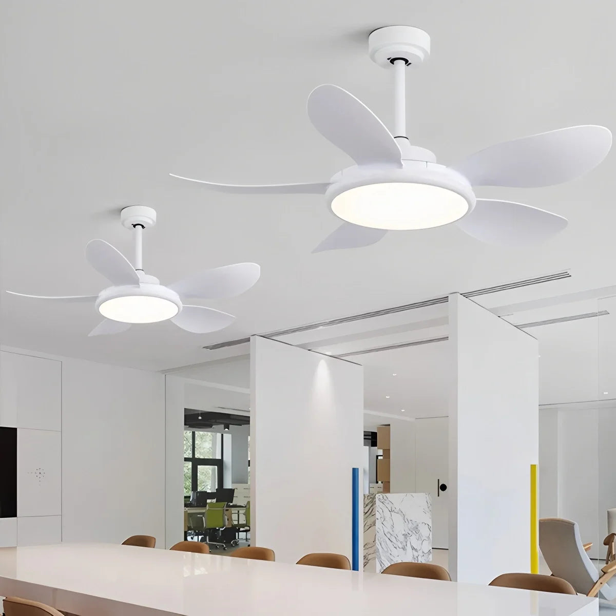 5-Blade Wood Ceiling Fan with Light for Living Room – Wood detail 23
