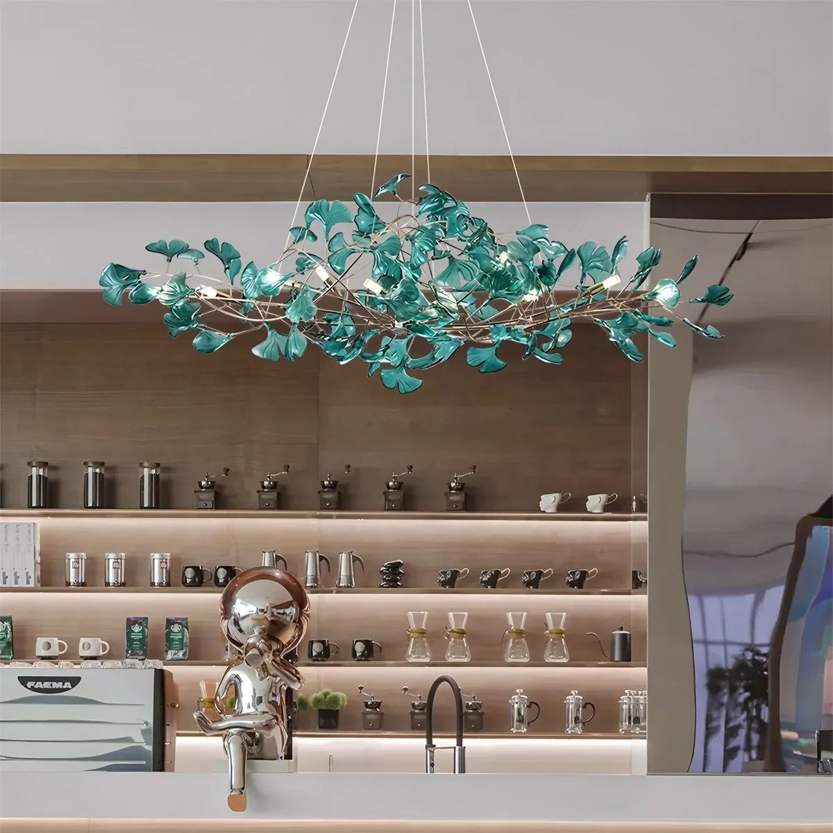 Acrylic Ginkgo Leaf Chandelier for Dining Area – Acrylic detail 3