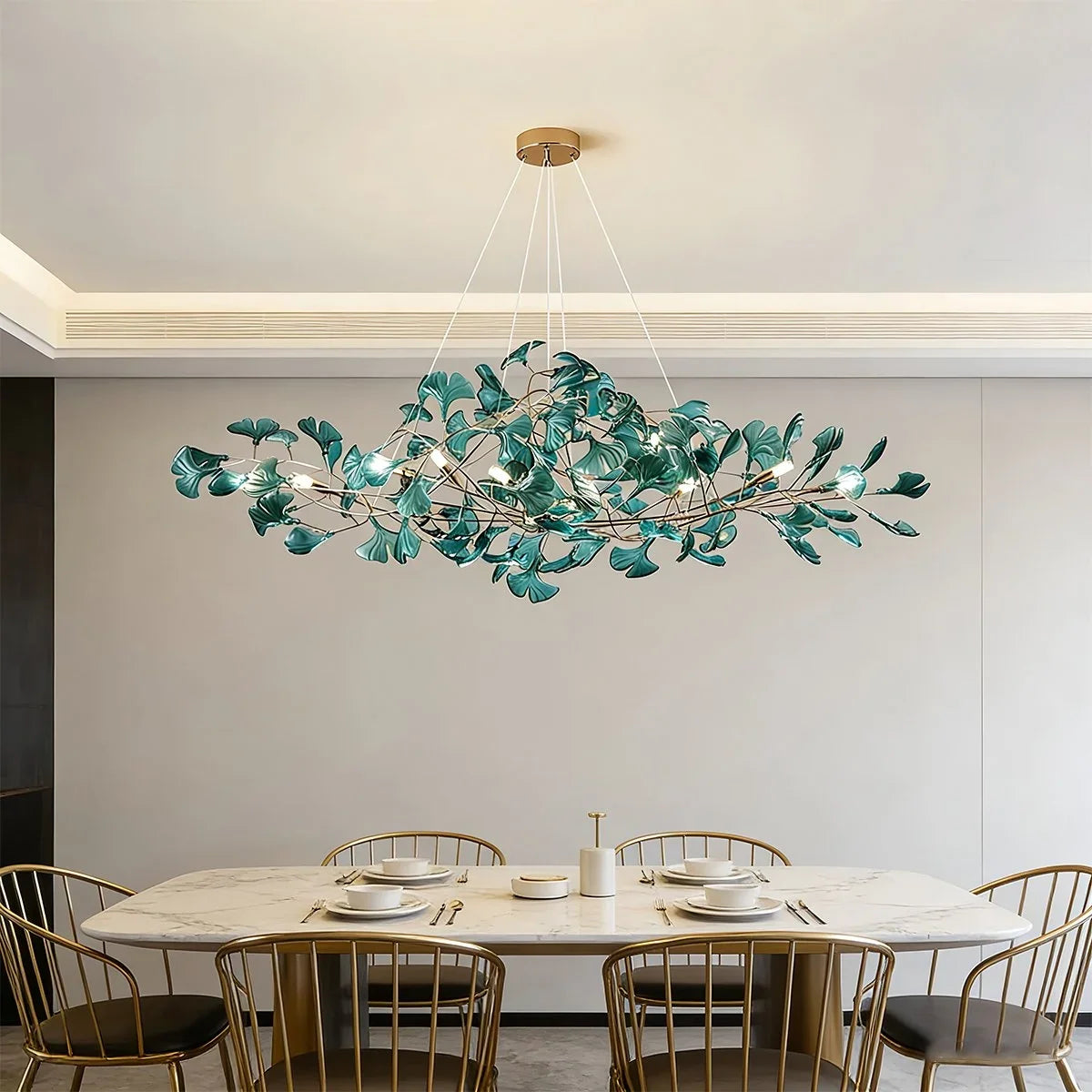 Acrylic Ginkgo Leaf Chandelier for Dining Area – Acrylic detail 7