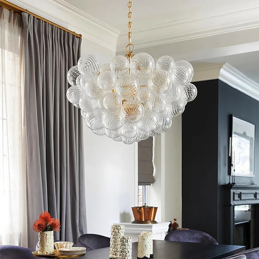 Vortex Glass Bubble Ball Chandelier