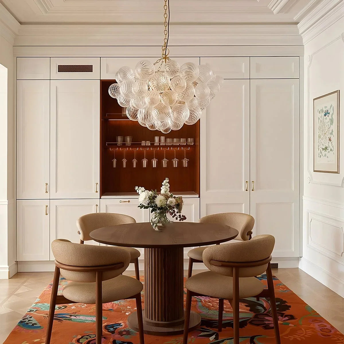 Vortex Glass Bubble Ball Chandelier – Glass detail 7