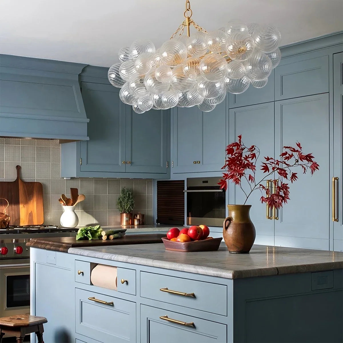Vortex Glass Bubble Ball Chandelier – Glass detail 9
