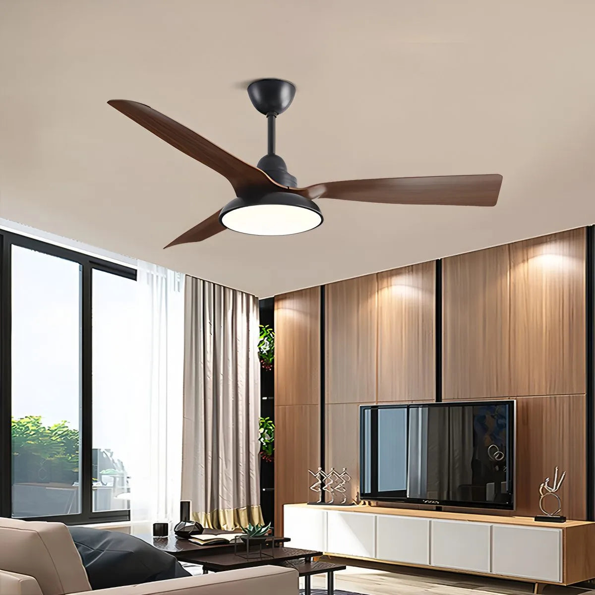 American Retro Ceiling Fan with Light – detail 5