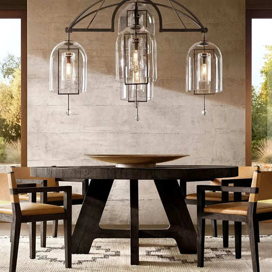 Bell Glass Chandelier for Living Room