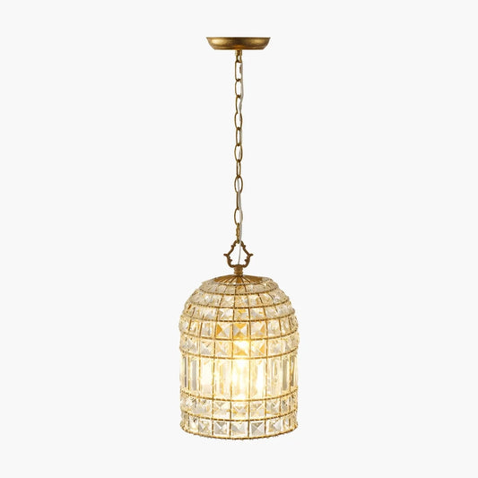 Birdcage Crystal Pendant Light for Dining Room